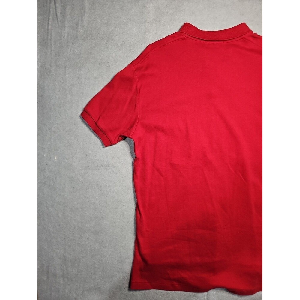 Vintage Polo Ralph Lauren Short Sleeve Polo Shirt Mens Red Medium 100% Cotton - Picture 7 of 9